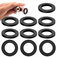 25 Pcs Black Rubber Hose Washers 1/2 Inch Seals for 3/4 Inch Hose Set