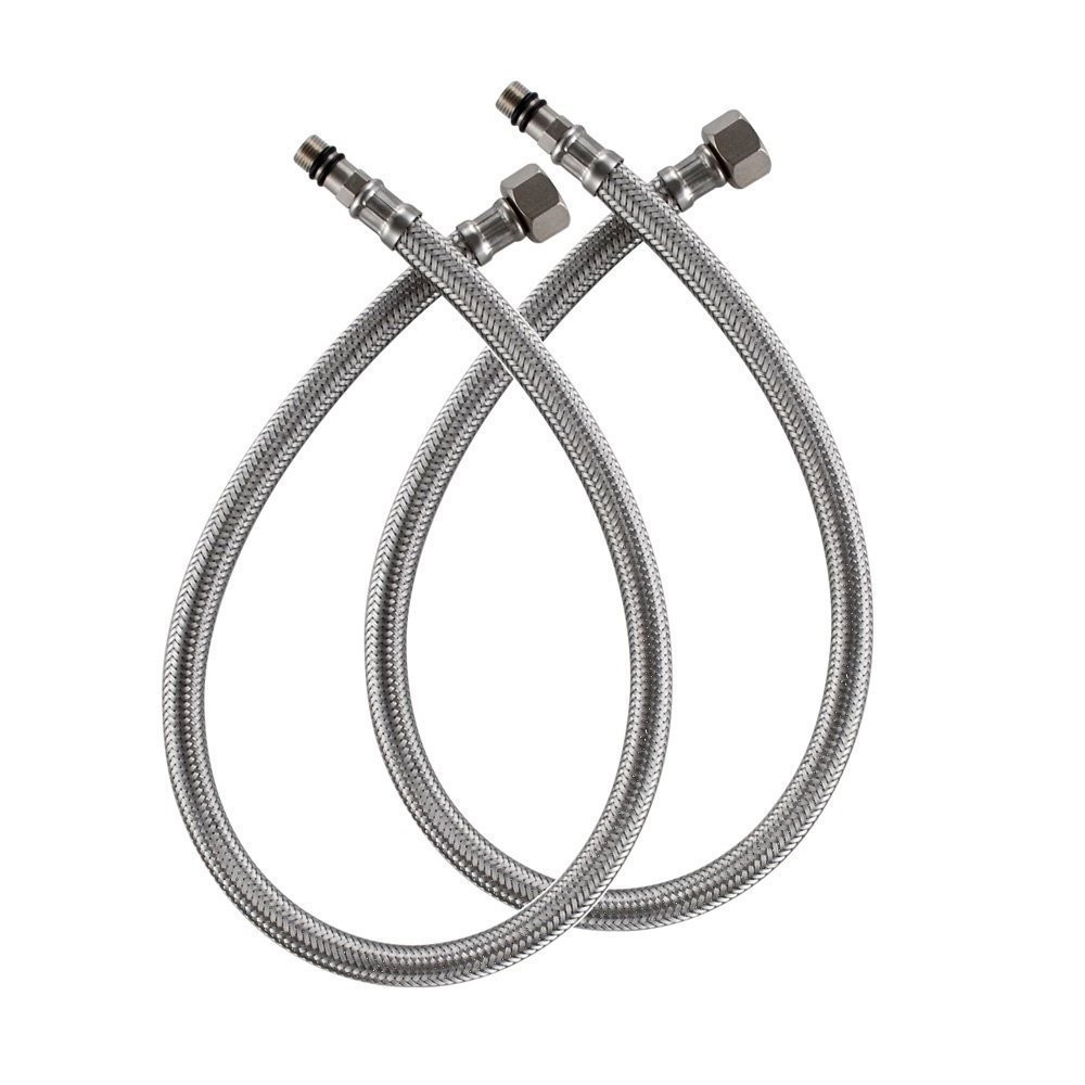 59″ Extra Long Faucet Supply Lines Braided Stainless 59 Inch, Steel