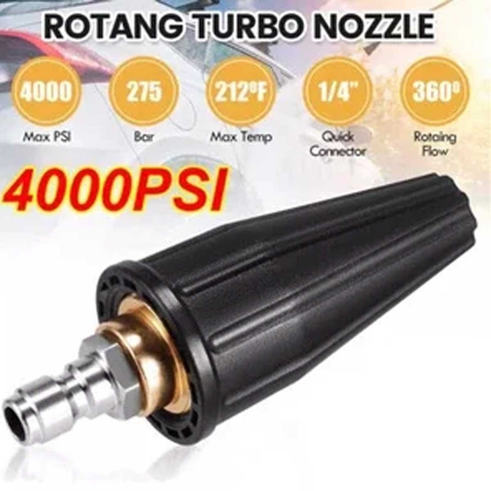 4000 PSI Turbo Nozzle Pressure Washer 4.0 GPM 4 0 Orifice Rotating Cleaning