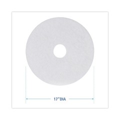 Boardwalk 4017WHI 17 in. Diameter Polishing Floor Pads – White (5/Carton) New