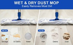 2-in-1 Mops for Floor Cleaning, Dry and Wet Multi, Disposable Dry Wet Cloth |
