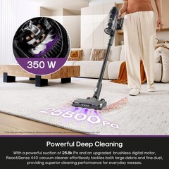Eureka Cordless Stick Vacuum Cleaner ReactiSense 440, 60-Min NEC440BK, Black