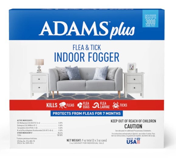Adams Plus Indoor Fogger 9 oz (3 x 3 oz Cans/Box) ORM-D
