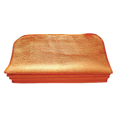 Tough Guy 32Uv06 Microfiber Cloth Wipe 12″ X 12″, Orange, 12Pk