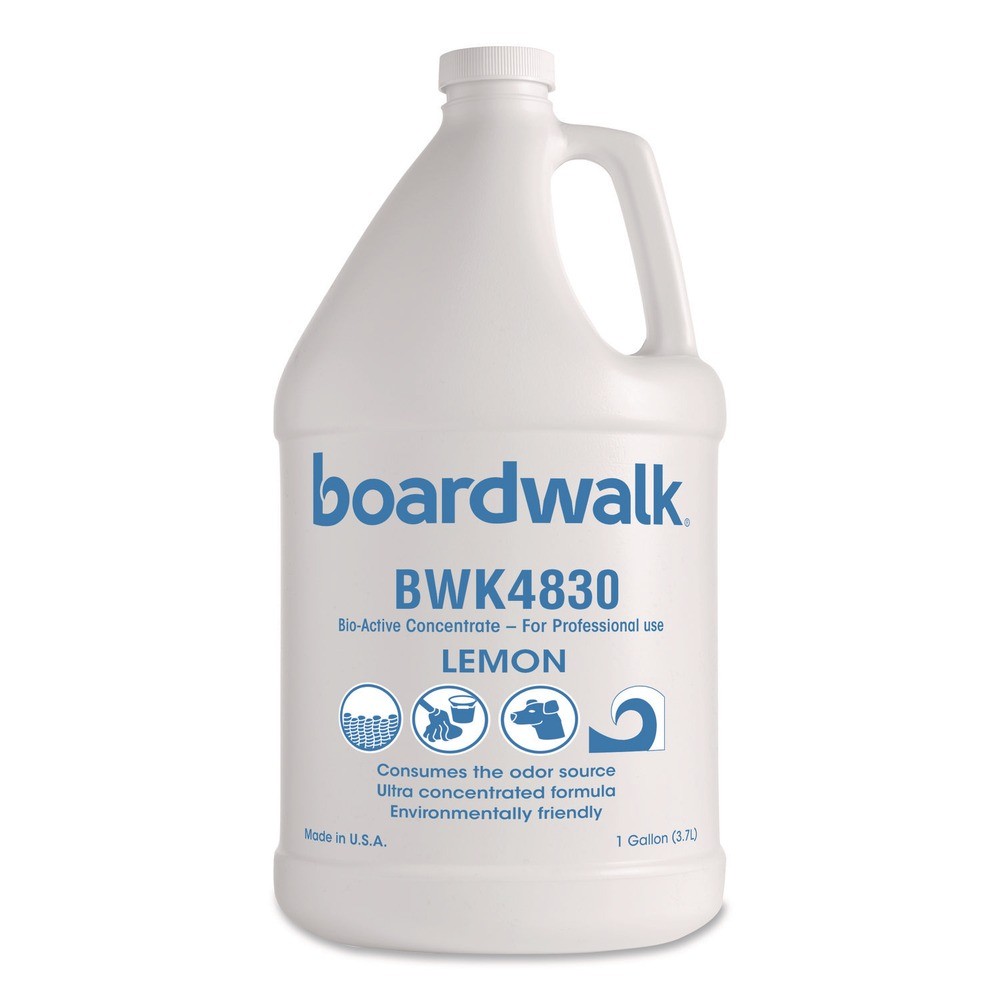 Boardwalk 4830 1 gal Odor Eliminator Enzyme Plus Concentrate – Lemon (4/CT) New