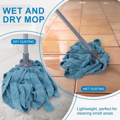 KeFanta Mops for Floor Cleaning,One Mop Handle with 2 Blue 0.8 inches,