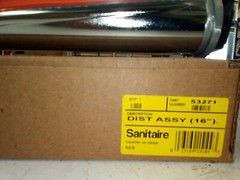 SANITAIRE #53271 16 INCH VIBRAGROOMER II BRUSH ROLL ASSEMBLY WITH RUBBER CAPS