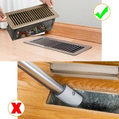 Sumnacon Floor Register Cover Trap 8 Pack Vent Traps for Home Black