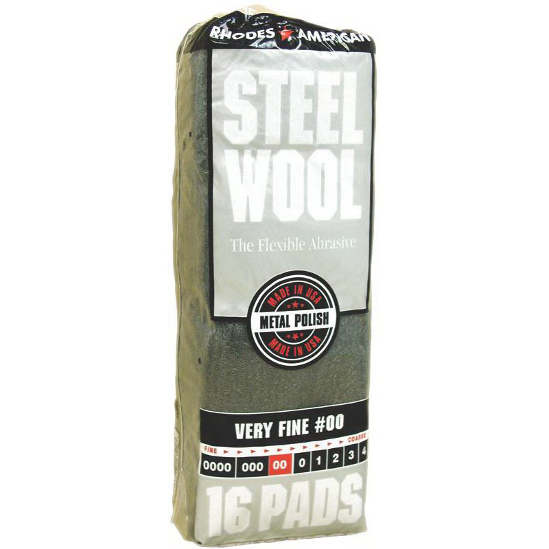 Rhodes 106102 Very Fine #00 Steel Wool, 16 Pads