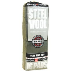 Rhodes 106102 Very Fine #00 Steel Wool, 16 Pads