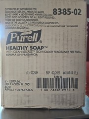 PURELL 8385-02 1,200 mL Healthy Soap Refill – Fragrance-Free 2 Pack Open Box New