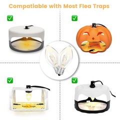 Original Flea Trap Light Bulb Replacement, 10 Pack 7W Replacement