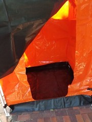 Portable shower Andax de con pac decontamination shower orange and black 