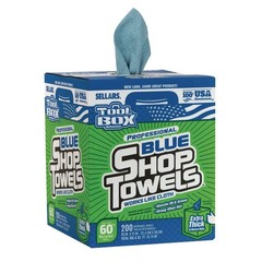 Sellars 55202 1-Ply 10 x 12 TOOLBOX Shop Towels – Blue (4/Carton) New