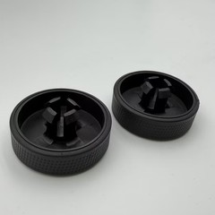 2Pk Upgraded Repl Black Wheel Suit For Ryobi Cordless Stick Vacuum 18v PCL720K C