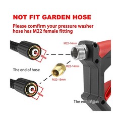 Tool Daily Short Pressure Washer Gun with Foam Cannon, Dual Con… USA Fast Ship