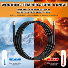 1″ NPT Fuel Transfer Hose – 10FT for Diesel, Gasoline, Kerosene & Biodiesel