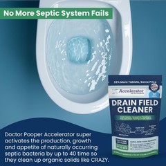 Accelerator by Dr. Pooper Drain Field 5″x5″x5″ box”, White with Blue Specks