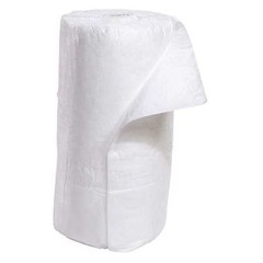 Spilltech Wr150m Sorbent Roll, 50 Gal, 30 In X 150 Ft, Oil, White, Polypropylene