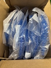 100 Pack KleenLine 161373 WCBasix Urinal Screens Clean Cotton Light Blue