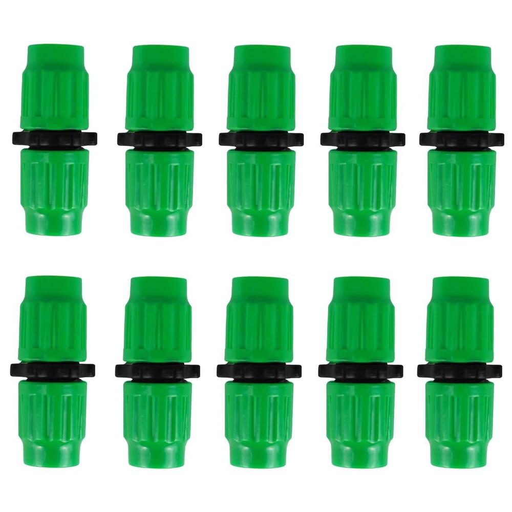 10 Sets Expandable Garden Hose Repair Kit, 0.24 to 0.40 inches, Green