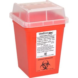 Oakridge Products 1 Quart Sharp Container w/ Slide Lid Red OAKRIDGE PRODUCTS