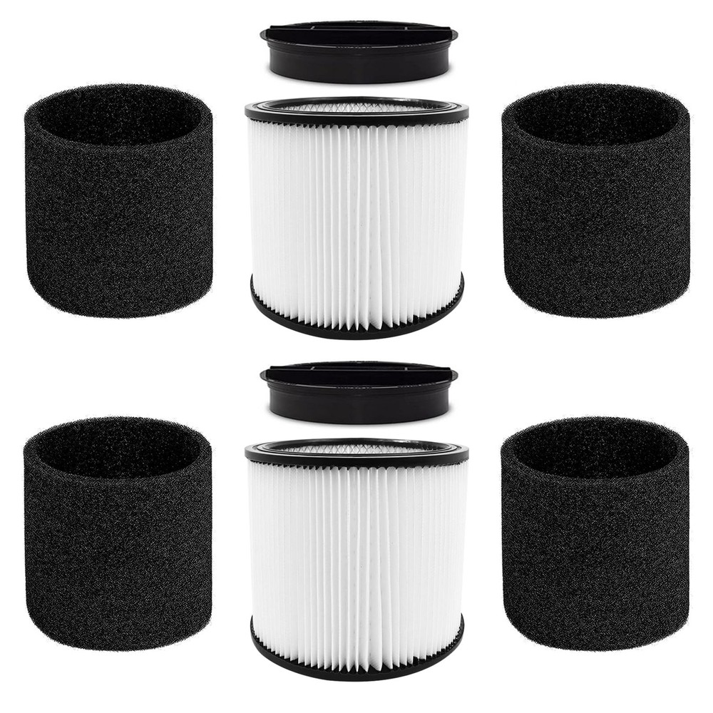 CERO 90304 Replacement Filter for Shop Vac 90304, 6.2 inches, Black-2Pack