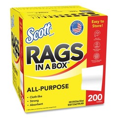 Scott 75260 12″ x 9″ POP-UP Rags in a Box – White (200/Box) New