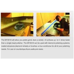 Countertop Infinitely Variable Speed Water Polisher Floor Stair Renovation