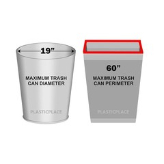 Plasticplace 20-30 Gallon Trash Bags 1.5 Mil Clear Heavy Duty Garbage Can