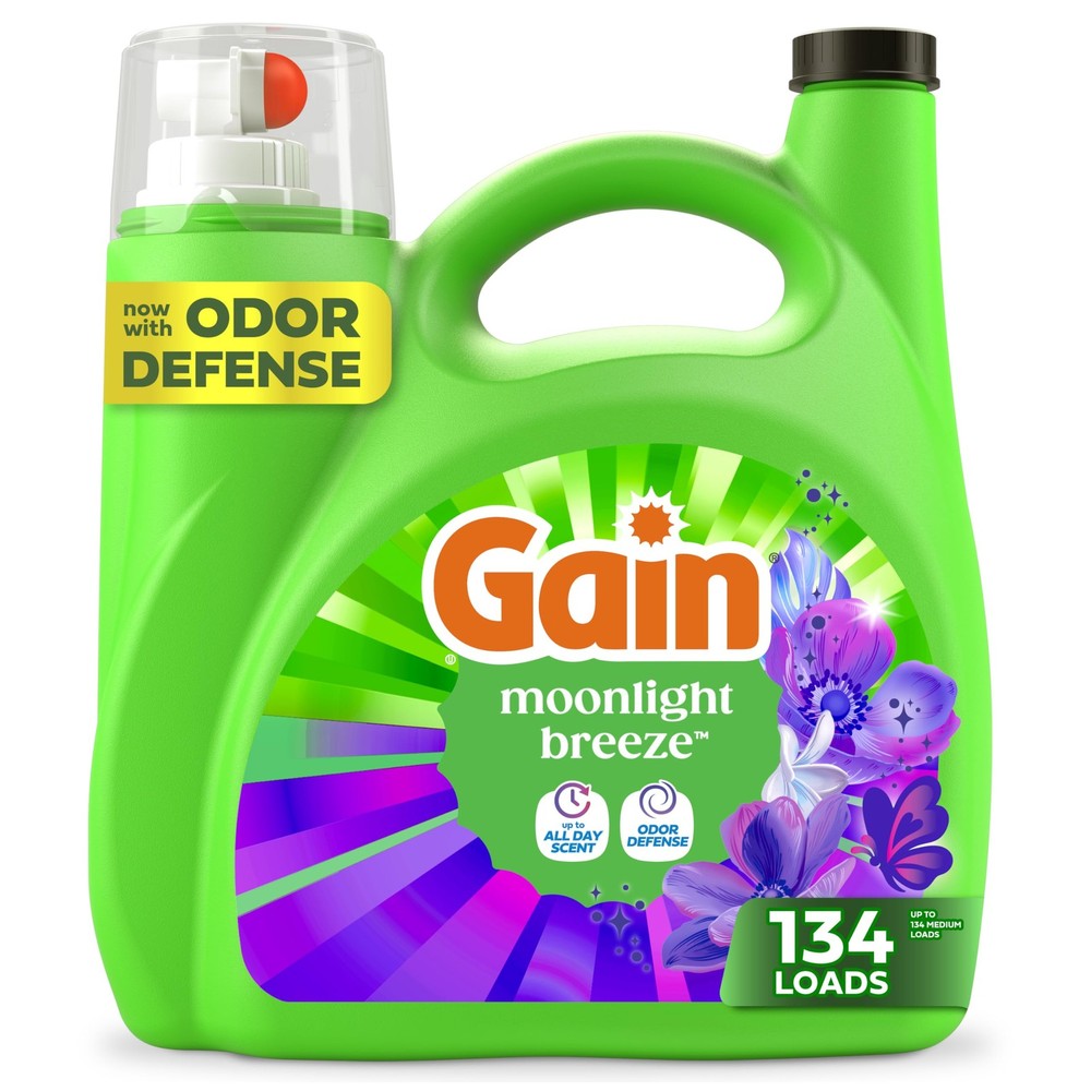 Gain Liquid Laundry Detergent with Odor Defense, 177 Fl Oz (Pack of 1)