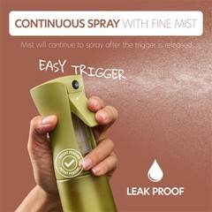 10 OZ Continuous Spray Bottles – Ultra Fine Mist 10 Ounces, Fern Green