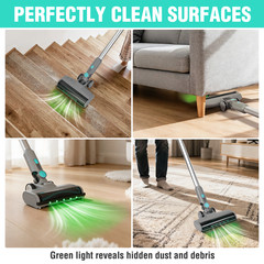 HAUSHOF Stick Vacuum for Pet Hair Hardwood Floor Carpets Cordless Vacuum Cleaner