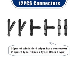 30 PCS Car Windshield Washer Hose Kit, 13.1Ft/4M Washer Fluid Hose, I-Type Y-…