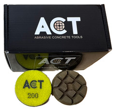 3″ 200 Grit Resin Diamond Polishing Pads – Concrete (Set-12)
