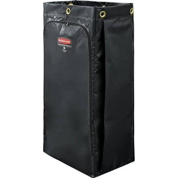 Rubbermaid High Capacity 128 Litre Vinyl Janitor Cart Bag Black Executive