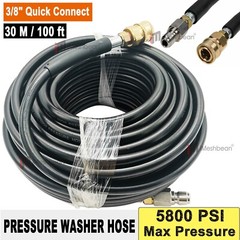 100FT 5800PSI Replacement High Pressure Power Washer Hose -3/8″ Quick Connect