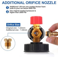 DUSICHIN Short Pressure Washer Gun Swivel 8 inches, Gun+Nozzle+Foam Cannon