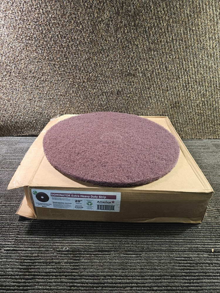 (QTY 5) Americo 20″ Burgundy Dominator Extra Heavy Duty Stripping Pad 430520