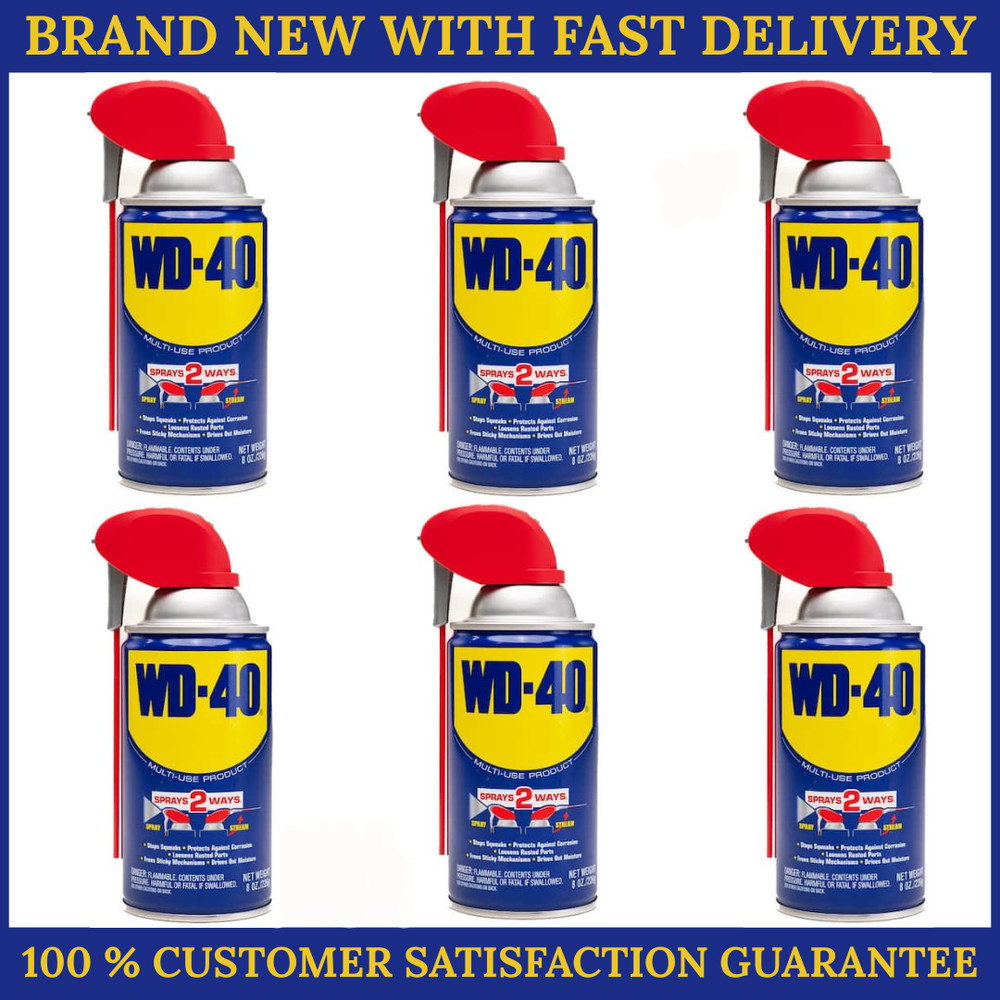WD-40 Multi-Use / Multi-Purpose Product Lubricant Spray Bottle 2.75 oz.Pack of 6