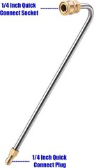 M MINGLE Stainless Steel Pressure Washer Gutter Cleaner 120 Degree Angled