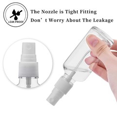 Hydior 2oz Clear Glass Spray Bottles for Essential Oils, x 3, White