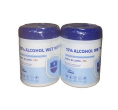 2PK Large 75% Alcohol wet wipes, Hand Sanitizer Wipes 6×8” 360 Total Wipes