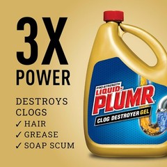 Liquid-Plumr Pro-Strength Clog Destroyer Gel with PipeGuard, Liquid Drain…