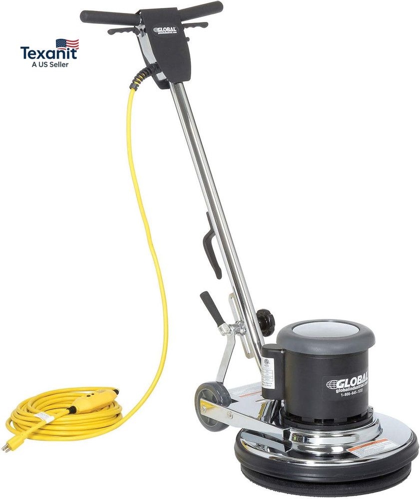 Corded Low Speed Floor Machine, 17″ Cleaning Path, Durable Stainless Steel Const