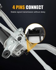 Front Wiper Motor with Linkage Assy for 2004-2010 X3 61617051669 4 Pins