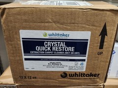 NEW Whittaker Crystal Quick Response, 12 oz. (12 PK) Extraction Carpet Cleaner.