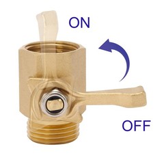 M MINGLE Heavy Duty Brass Garden Hose Shut Off Valve, 3/4 Inch, inches