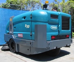 Tennant S30 Ride On Parking Lot Sweeper Gasoline GM 1600 Vortec Engine