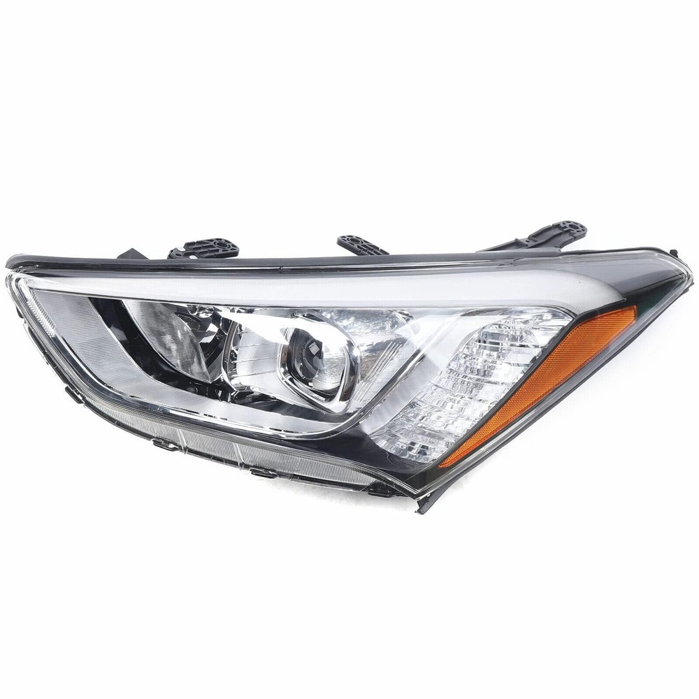 Santa Fe 2013-2016 Driver Side LH Halogen Headlight Assembly Transparent Lens